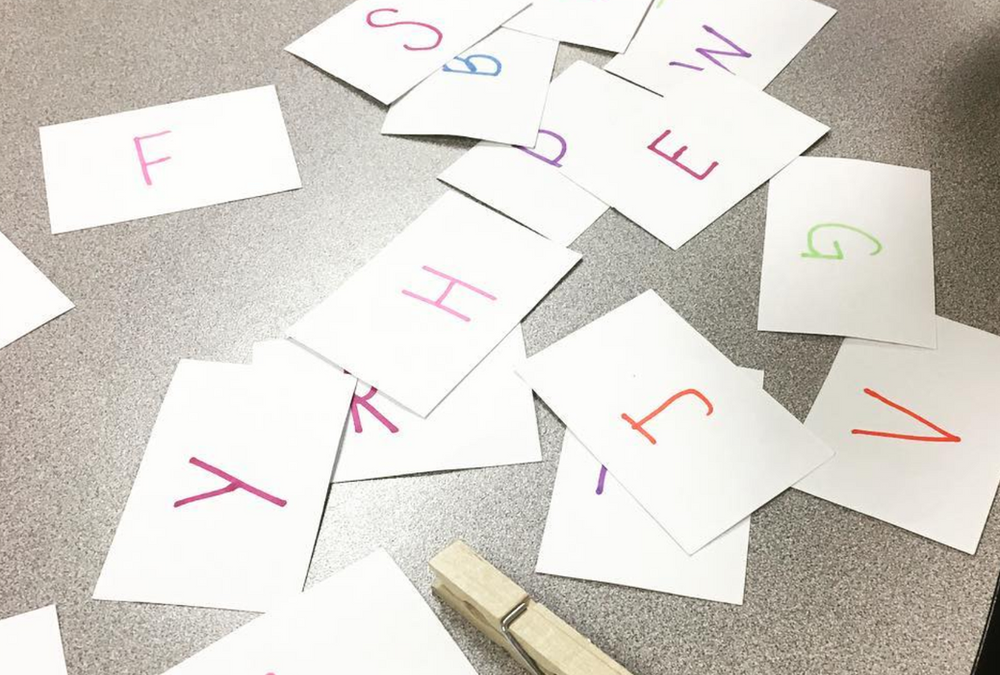October’s Featured At Home Activity: Clothespin Letter Matching